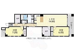 グレイスコート桜山 3階2LDKの間取り