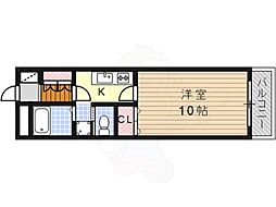 グランパス城木 1Kの間取図画像