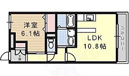 ヴェルジェ 2階1LDKの間取り