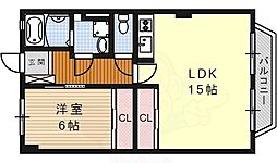 SAKURA檀渓 2階1LDKの間取り
