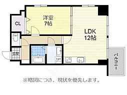 W HOUSE 6階1LDKの間取り