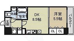 名鉄名古屋本線 堀田駅 徒歩7分の賃貸マンション 8階1DKの間取り