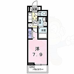GRANDIO　春岡 1階1Kの間取り