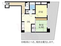 名古屋市営鶴舞線 塩釜口駅 徒歩8分の賃貸マンション 1階2DKの間取り