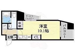 名古屋市営東山線 千種駅 徒歩5分の賃貸マンション 4階ワンルームの間取り