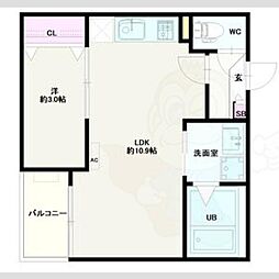 Jack shukuchiI 1LDKの間取図画像