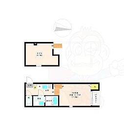 ポラリス星宮 1Kの間取図画像