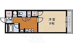 プロプル川名 1Kの間取図画像