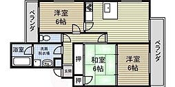ヒルズ高峯 3LDKの間取図画像