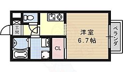 ラフォーレ萩原 1Kの間取図画像