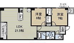 コモド覚王山 2LDKの間取図画像
