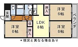宮崎ビル 3LDKの間取図画像