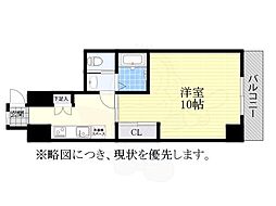 コンフォート山花 1Kの間取図画像