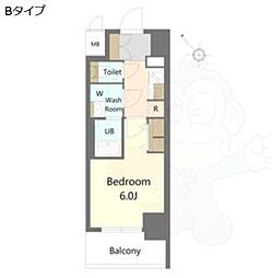 名古屋市天白区古川町マンション 1Kの間取図画像