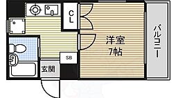 メゾンドマスミー 1Kの間取図画像