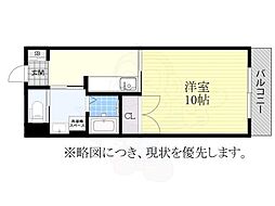 ファミーユ檀 1Kの間取図画像