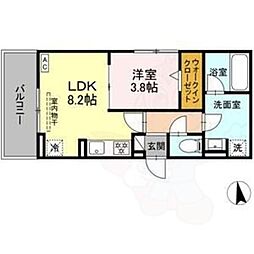 名古屋市千種区内山2丁目アパート 1LDKの間取図画像