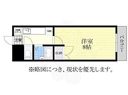 アケボノイースト2 1Kの間取図画像