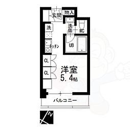 リッツィ本山 ワンルームの間取図画像