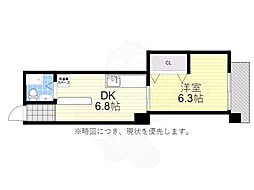 グリーンヒル桐林 1DKの間取図画像