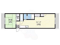 葛岡マンション 1LDKの間取図画像
