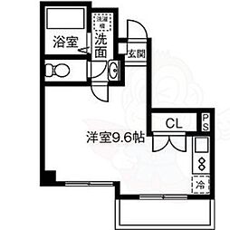 リエス千代田橋 1Kの間取図画像