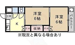 サンハイツ 2Kの間取図画像
