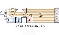 ユウワビル 1Kの間取図画像