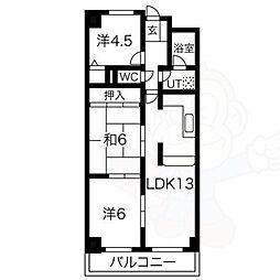 ダイアパレス八事隼人池 3LDKの間取図画像