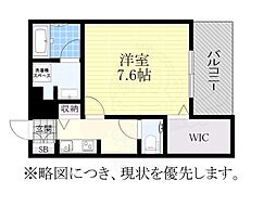 シャーメゾンカトレア 1Kの間取図画像
