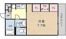 DoubleTree御器所 1Kの間取図画像