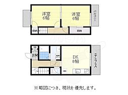 プレザント柳 2LDKの間取図画像
