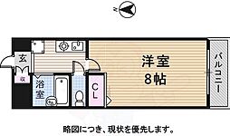 サンヒルズキフネ 1Kの間取図画像