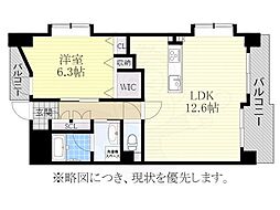 ラクラーレ大曽根 1LDKの間取図画像