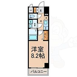 THE RESIDENCE SAKURAYAMA WEST 1Kの間取図画像
