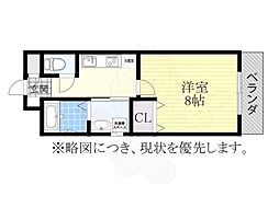 エクセルメゾン諸ノ木 1Kの間取図画像