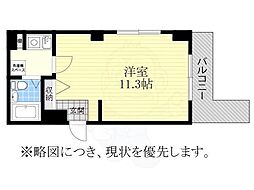 パルナス本町通 1Kの間取図画像