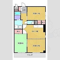 ラ・カーザ小島 3DKの間取図画像