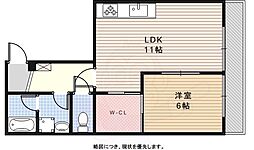 フェアモント21 1LDKの間取図画像