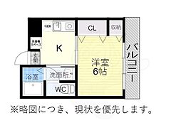 カミムラビルオルヴィエート 1Kの間取図画像