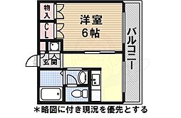 カーサ・ノア高峯町高峯3 1Kの間取図画像