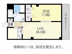 ベルライジング 1LDKの間取図画像