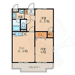 フィオーレ 2DKの間取図画像