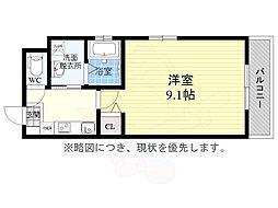 ヴァンクール御器所 1Kの間取図画像