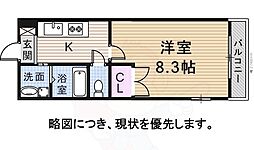 タウンライフ一社東 1Kの間取図画像
