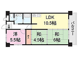 アルベール本町 3LDKの間取図画像