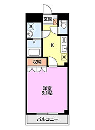グランシャリオ 1Kの間取図画像