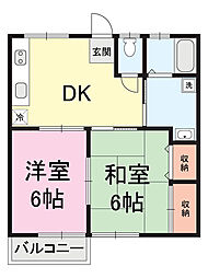 ハイツイースト 2Kの間取図画像