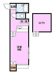 シャトーブランシェ ワンルームの間取図画像