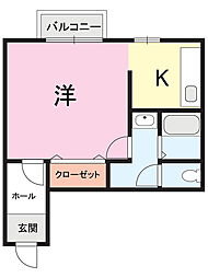 コーポすみれ 1Kの間取図画像